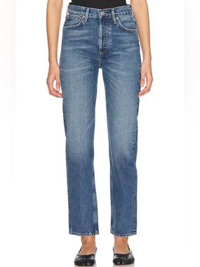 $295 Goldsign Women's Blue The Lawler Farrel Straight Leg Jeans Pants 27